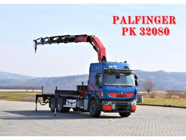 RENAULT Premium 410 6x2 Darus platós Palfinger PK 32080